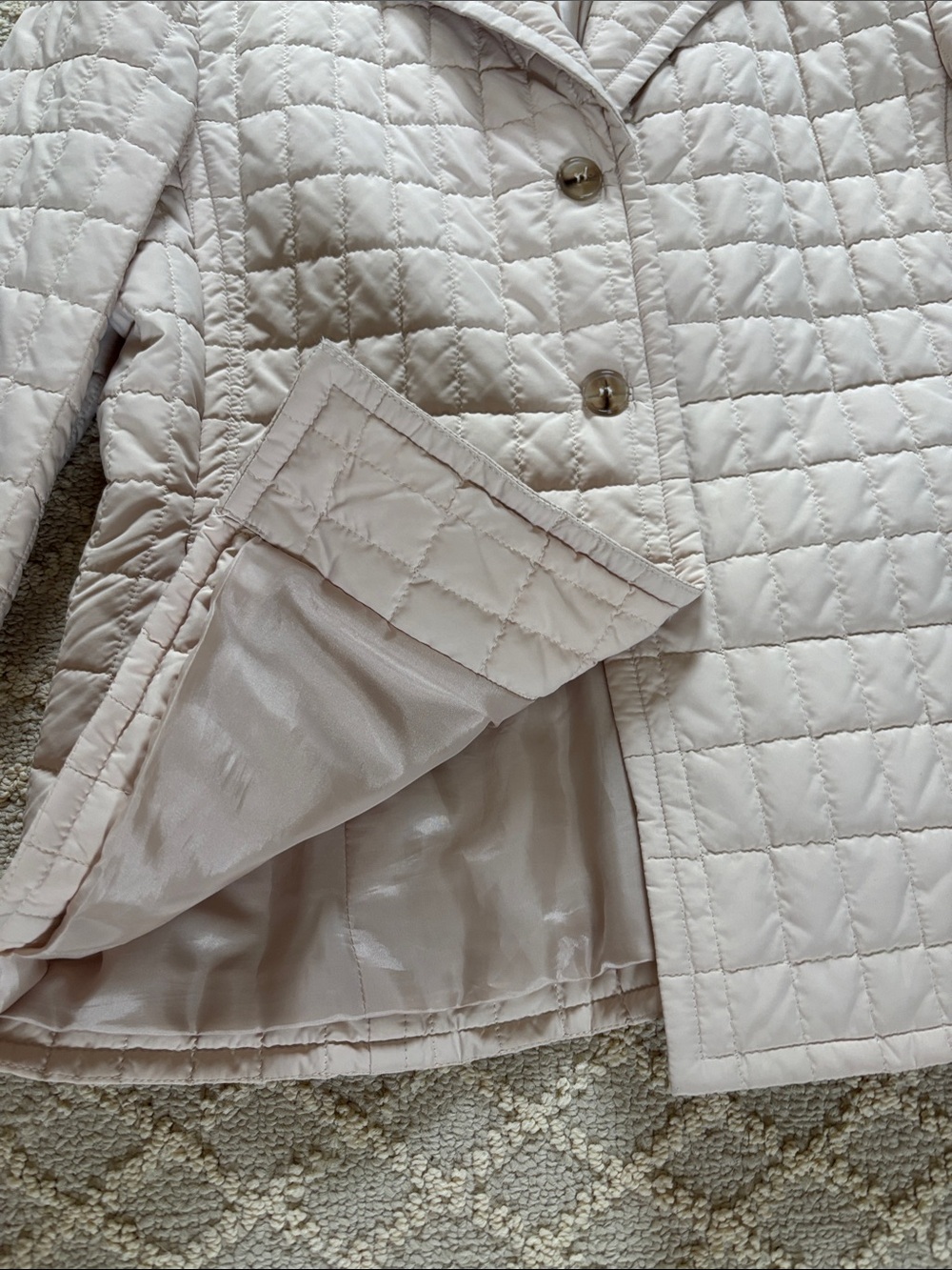Talbots Quilted Button-Front Puffer Jacket - Picture 4 of 14